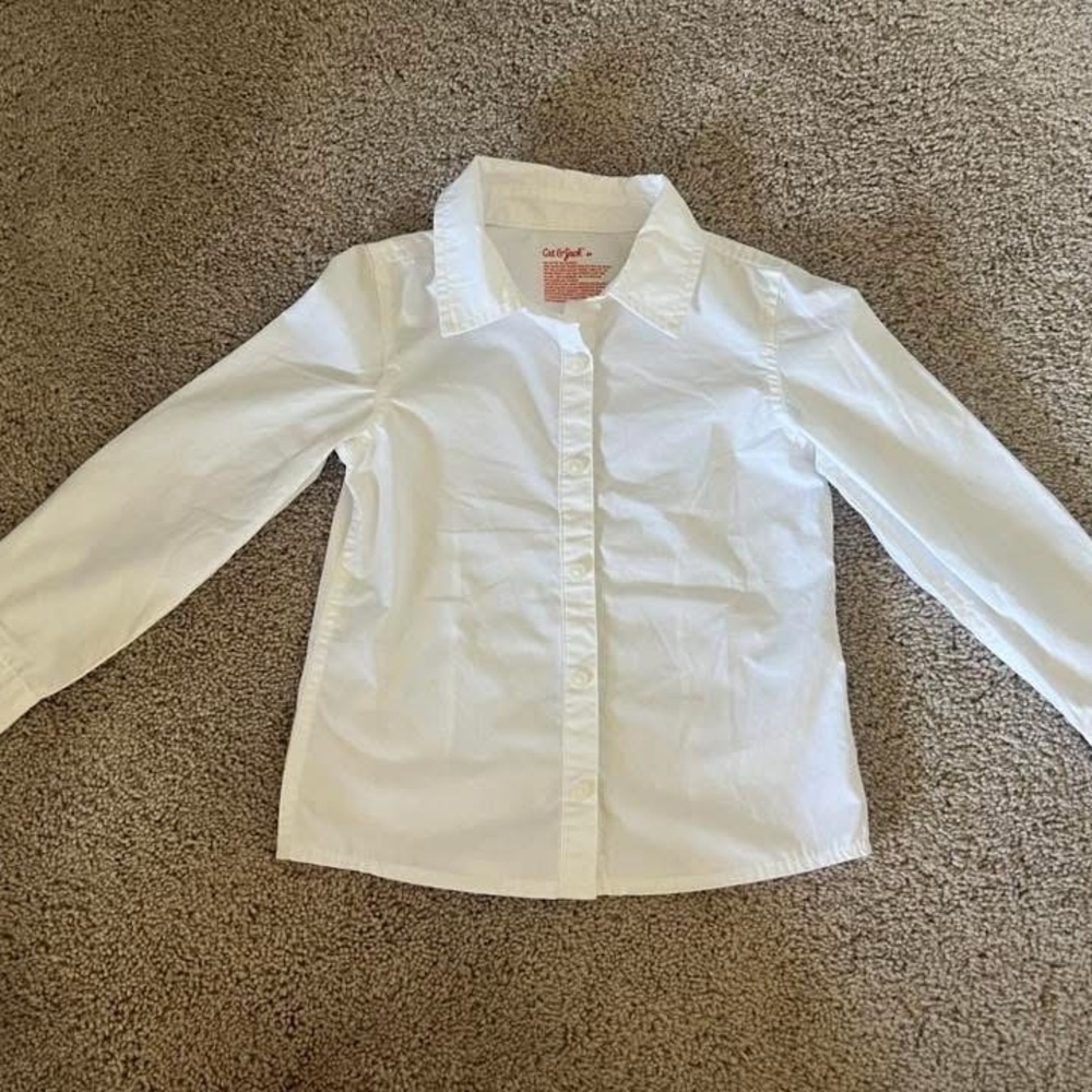 Cat & Jack White Button Down Shirt